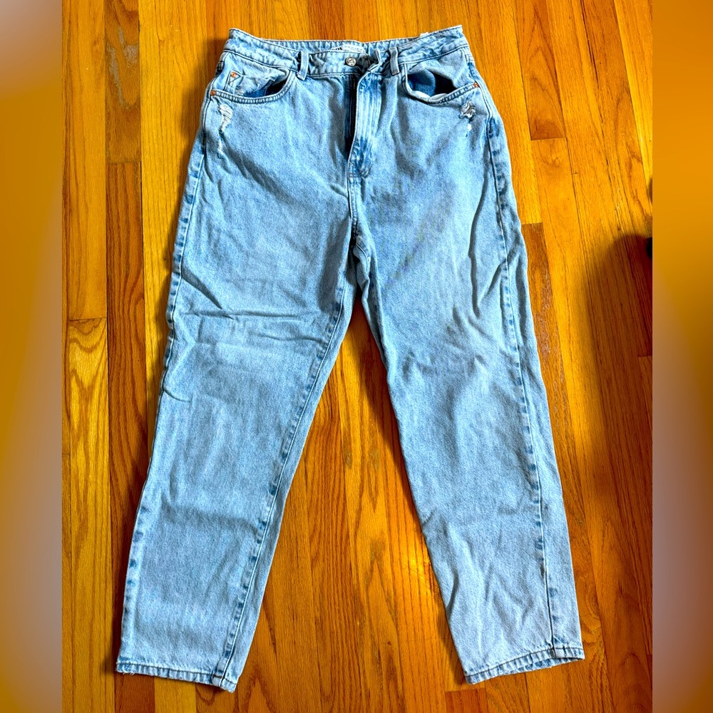 Light colored mom jeans